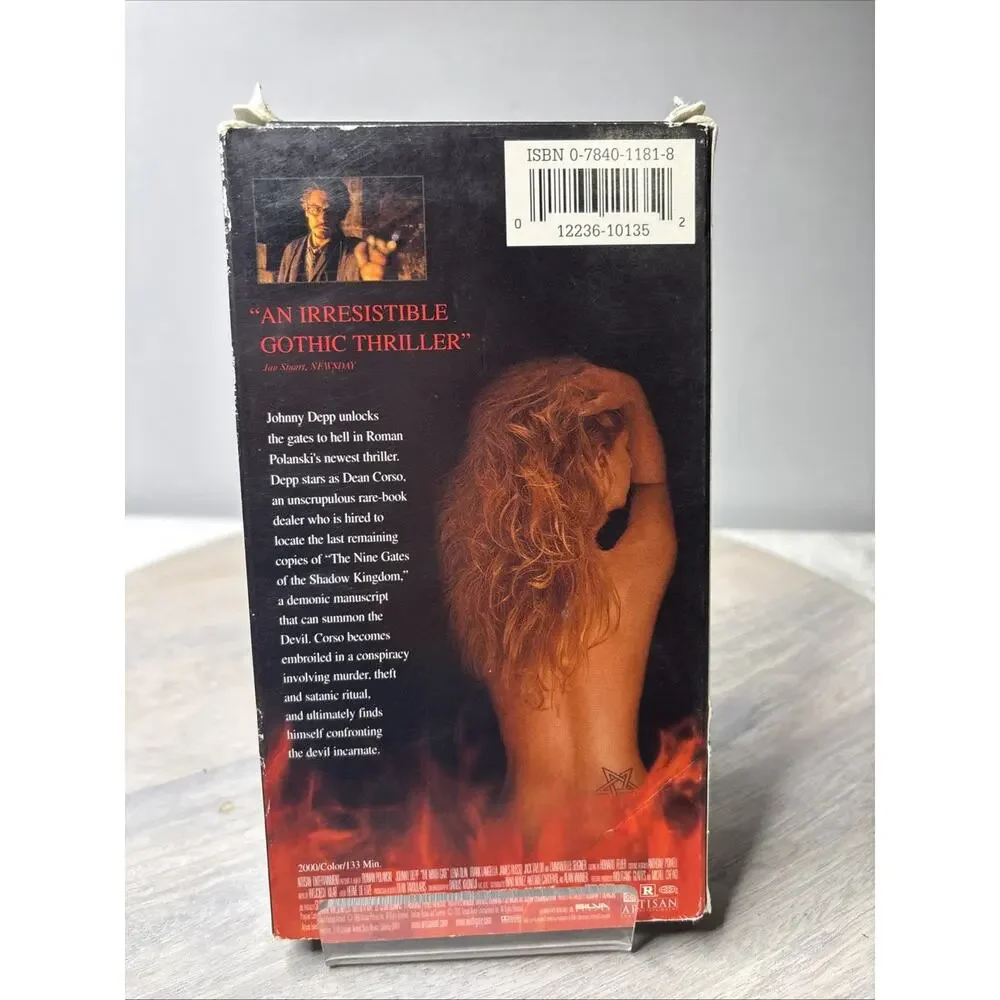 The Ninth Gate VHS 1999 Johnny Depp Roman Polanski Thriller Horror Movie Rar - Picture 2 of 3